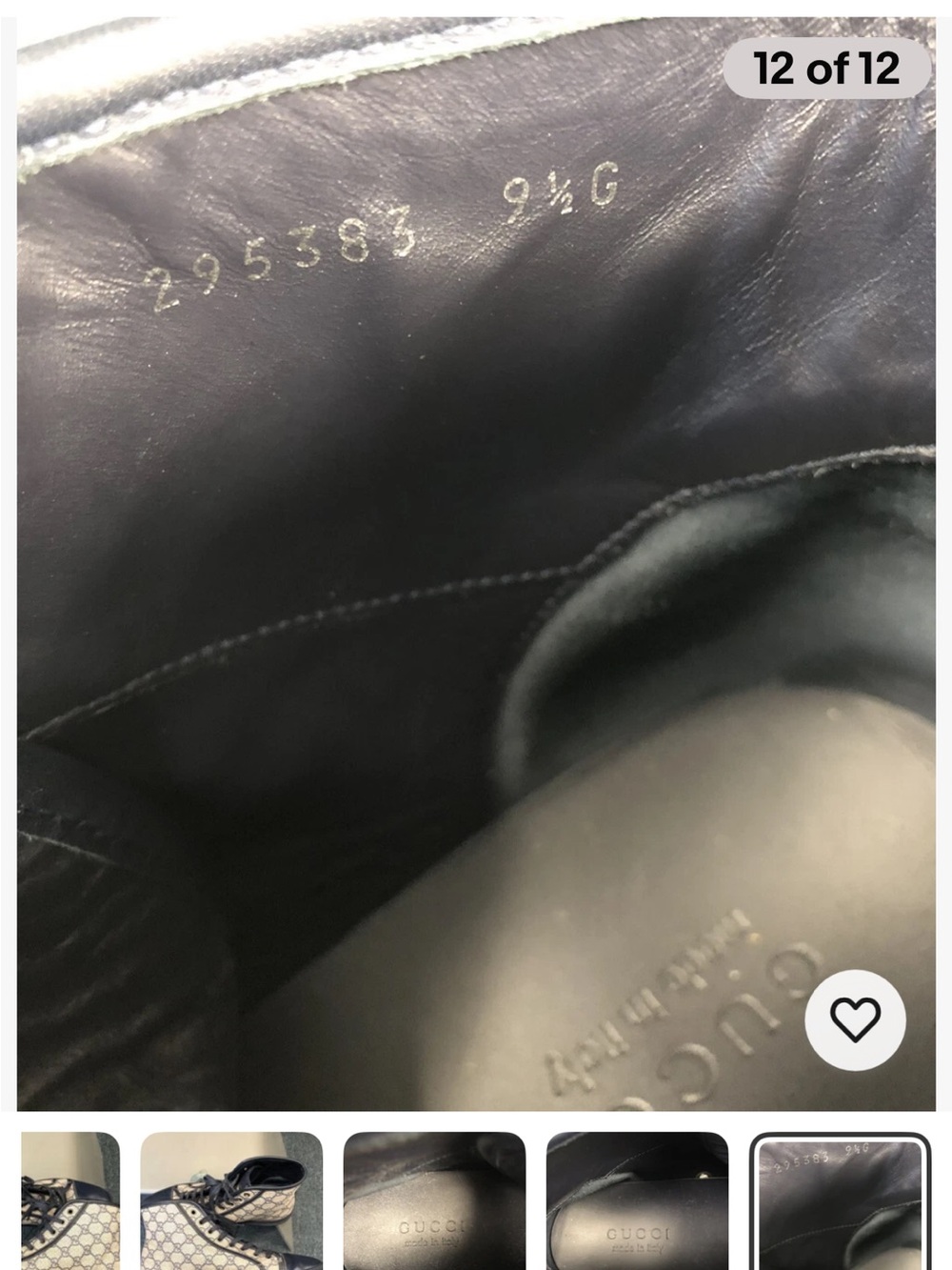 GUCCI SHOES SNEAKERS GG PLUS GUCCI IN EXCELLENT CONDITION - Picture 12 of 12